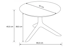 KONSIMO GALIO Zestaw mebli na balkon/taras/ogród , pomarańczowe, 3 os.
