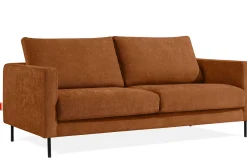 KONSIMO LUMO Trzyosobowa sofa na metalowych nóżkach, w stylu loft rudy