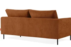 KONSIMO LUMO Trzyosobowa sofa na metalowych nóżkach, w stylu loft rudy