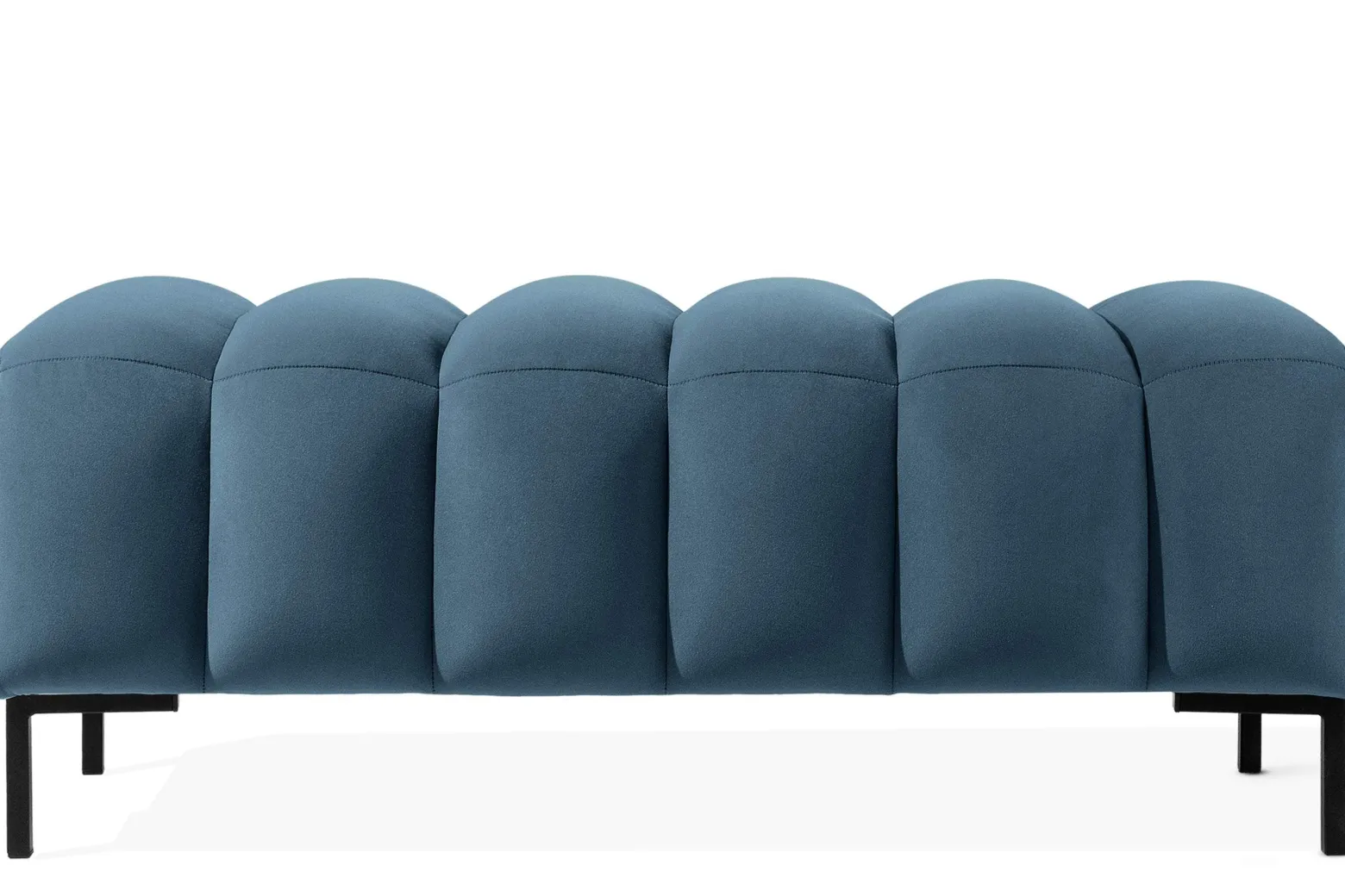 KONSIMO PECCO Pufa na korytarz 120 cm welur, do sypialni, metalowe nóżki