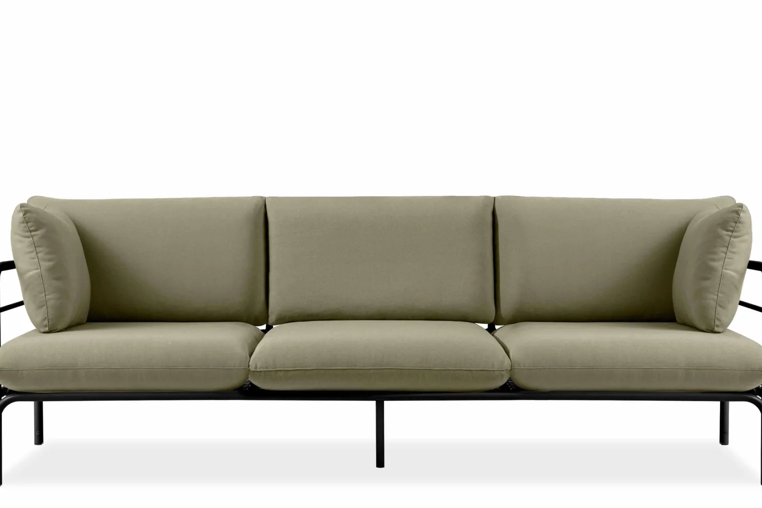 KONSIMO RAMBE Zestaw mebli ogrodowych 2x fotel + sofa trzyosobowa + stolik