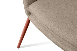 KONSIMO SOLIS Sofa jasnobrązowa na ogród/taras, stalowe nóżki, japandi