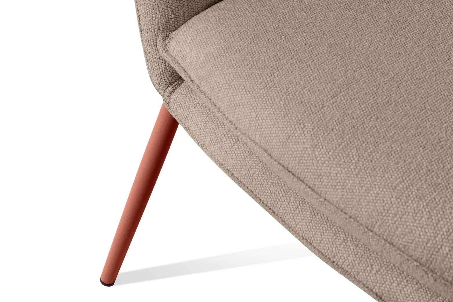 KONSIMO SOLIS Sofa jasnobrązowa na ogród/taras, stalowe nóżki, japandi