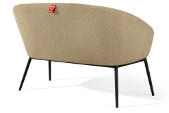 KONSIMO SOLIS Sofa ogrodowa tapicerowana beżowo-czarna, japandi, boho