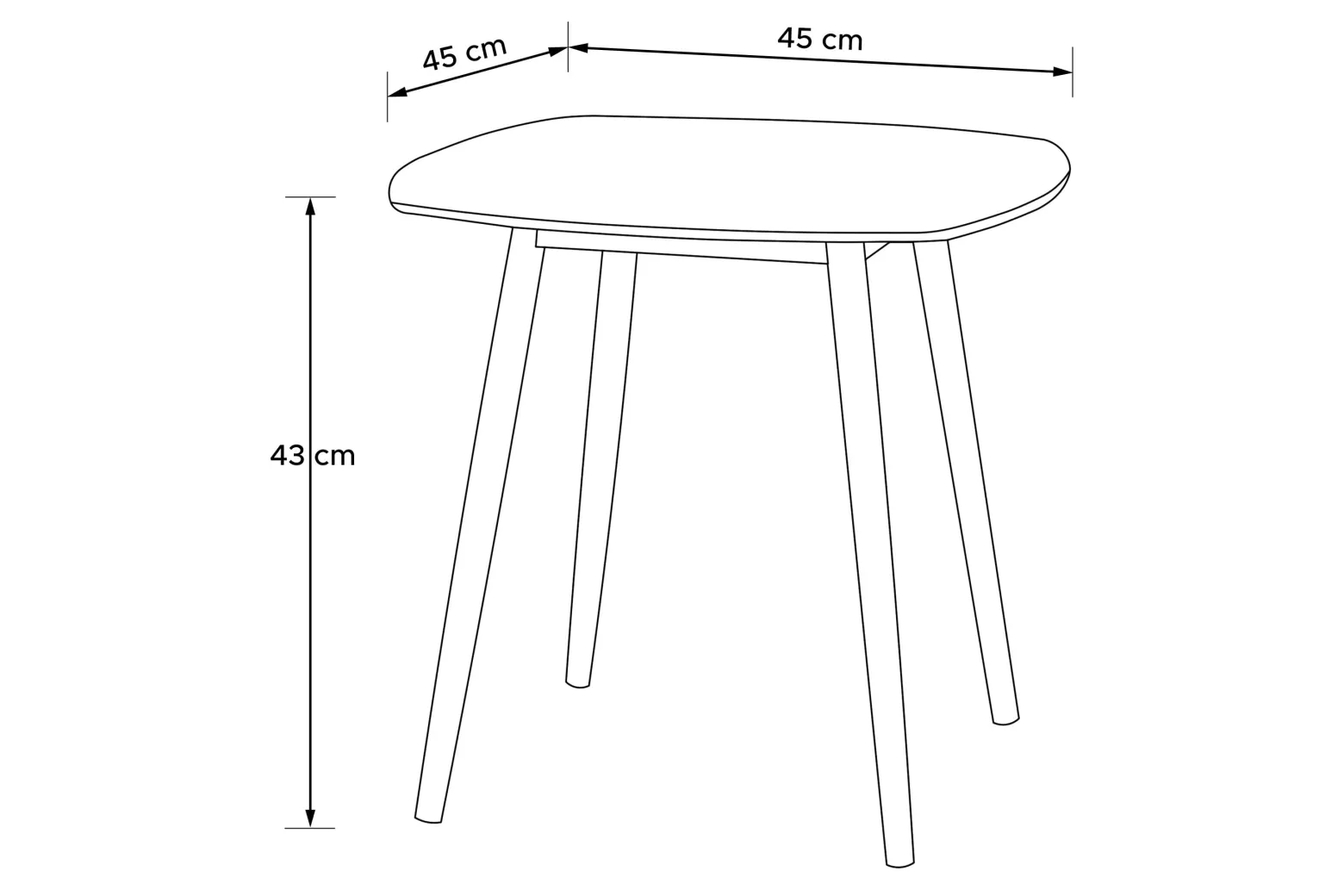 KONSIMO SOLIS Zestaw foteli ze stolikiem, kremowo-czarny, japandi, 2 os.
