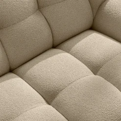 KONSIMO VENA Sofa dwuosobowa styl japandi, efekt "bubble" tkanina boucle