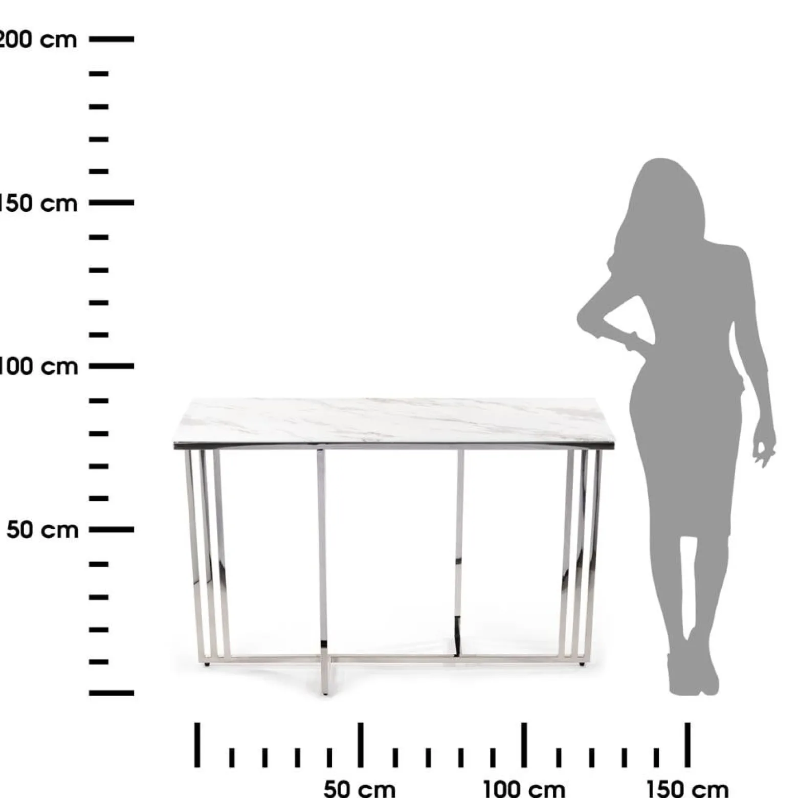 Konsola Amagat Silver White 120 cm