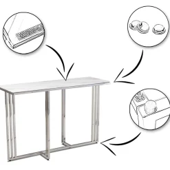 Konsola Amagat Silver White 120 cm