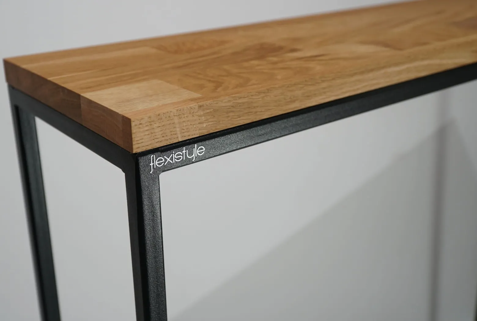 Konsola loftowa czarna 40x80x20cm pojedyncza