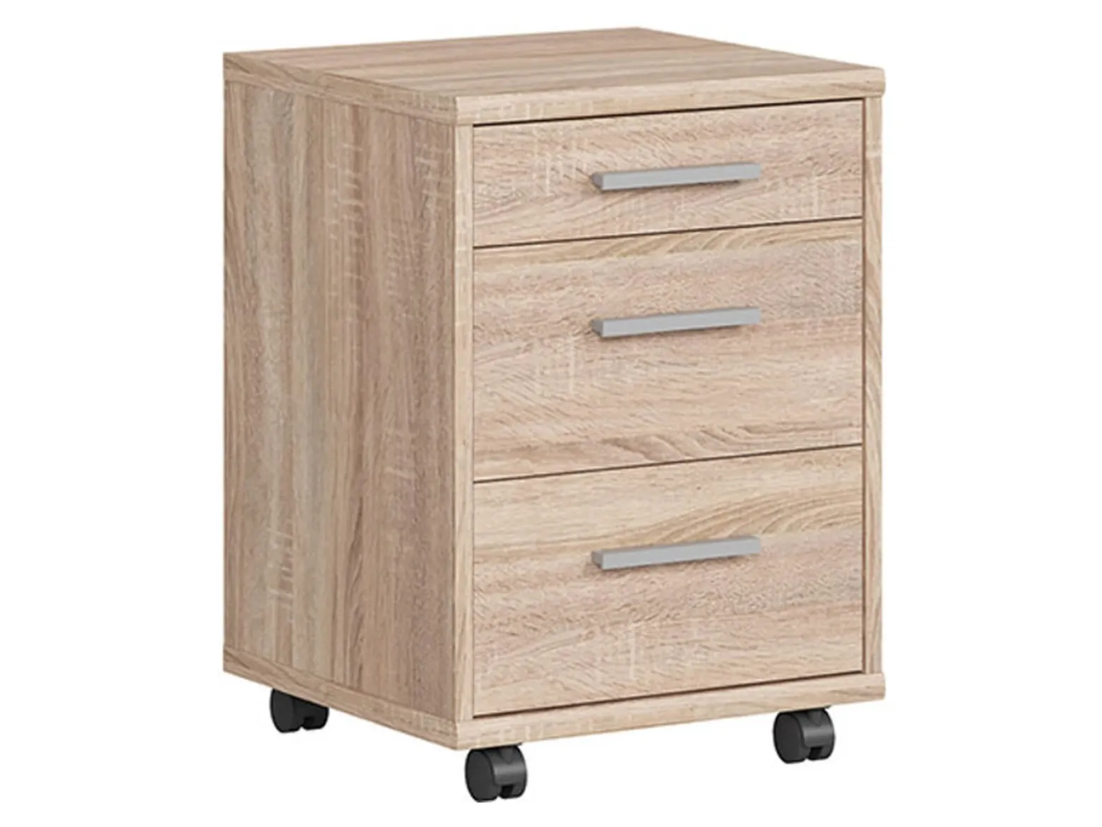 Kontenerek Brw Office 40 cm z 3 szufladami dąb sonoma