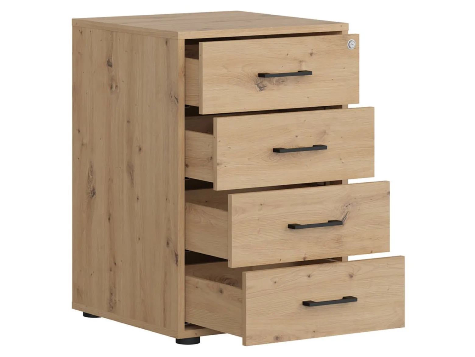 Kontenerek Space Office 50 cm z 4 szufladami dąb artisan