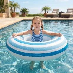 Koło dmuchane do pływania z uchwytem 91 cm INTEX 59256 niebiesko-białe