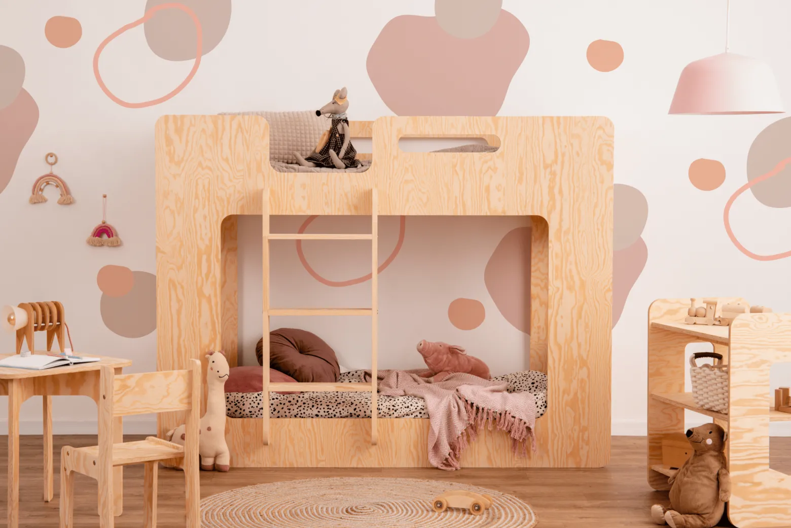 Łóżko piętrowe drewniane MIMI L - SMARTWOOD®