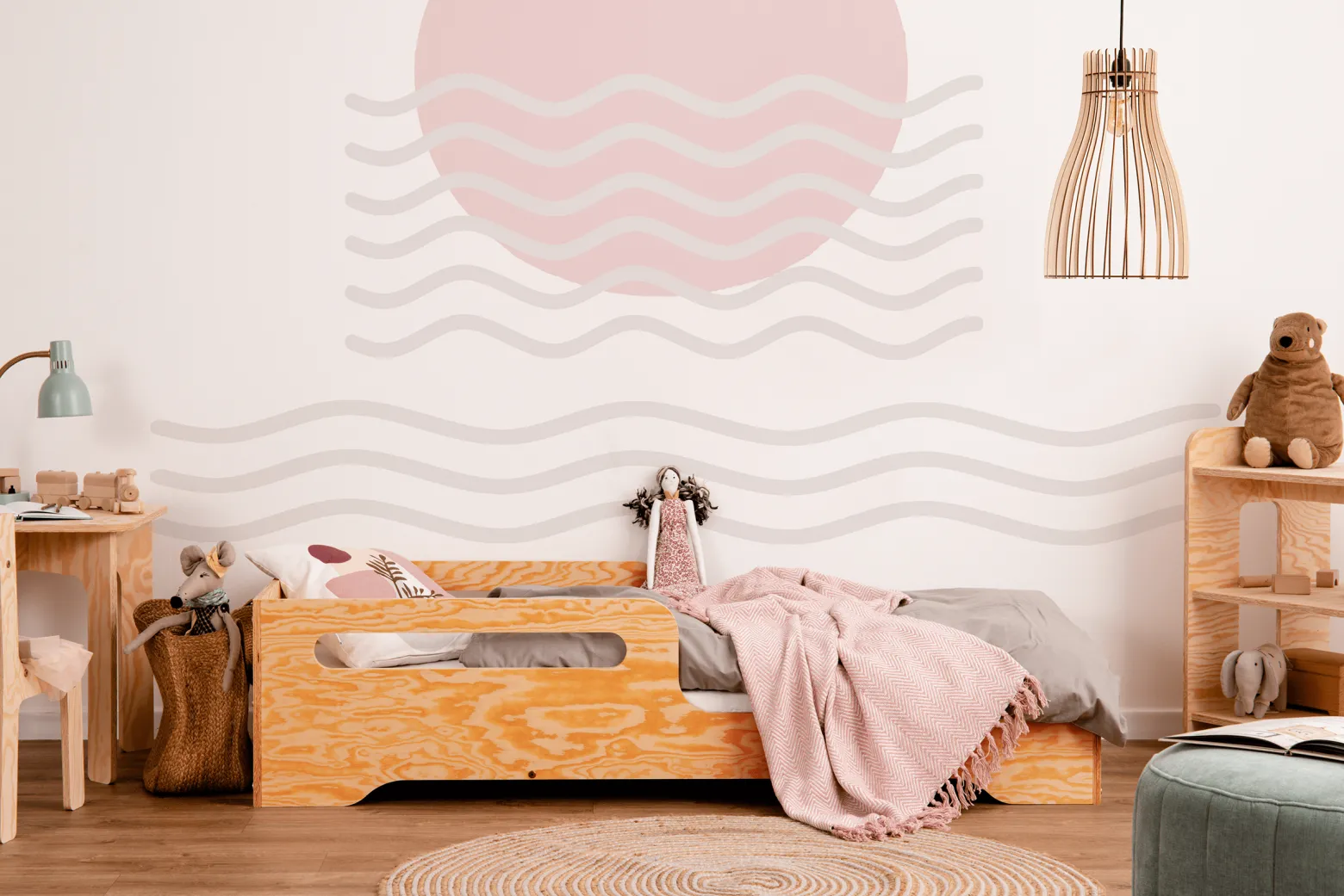 Łóżko pojedyncze drewniane TILA 3 Lakier - SMARTWOOD®