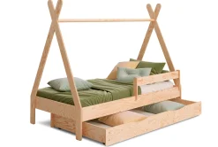 Łóżko pojedyncze z szufladą drewniane TIPI DRAWER SMARTWOOD®