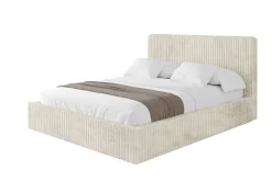 Łóżko tapicerowane bez materaca + pojemnik ALOVA-V1 120x200 Beżowy