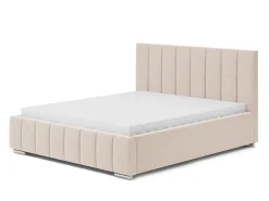 Łóżko tapicerowane Brest 180x200 beżowe tkanina boucle