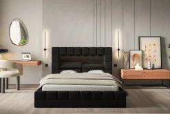 Łóżko tapicerowane HILTON LED 120x200 ze stelażem metalowym