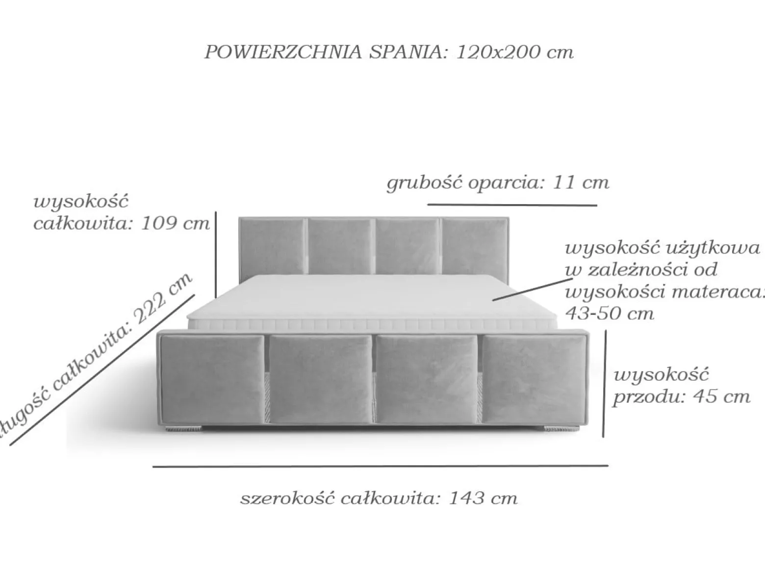 Łóżko Tapicerowane + Lustra Modena 120 Stelaż Drewno Granat