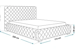Łóżko tapicerowane MIAMI 90x200 ze stelażem drewnianym