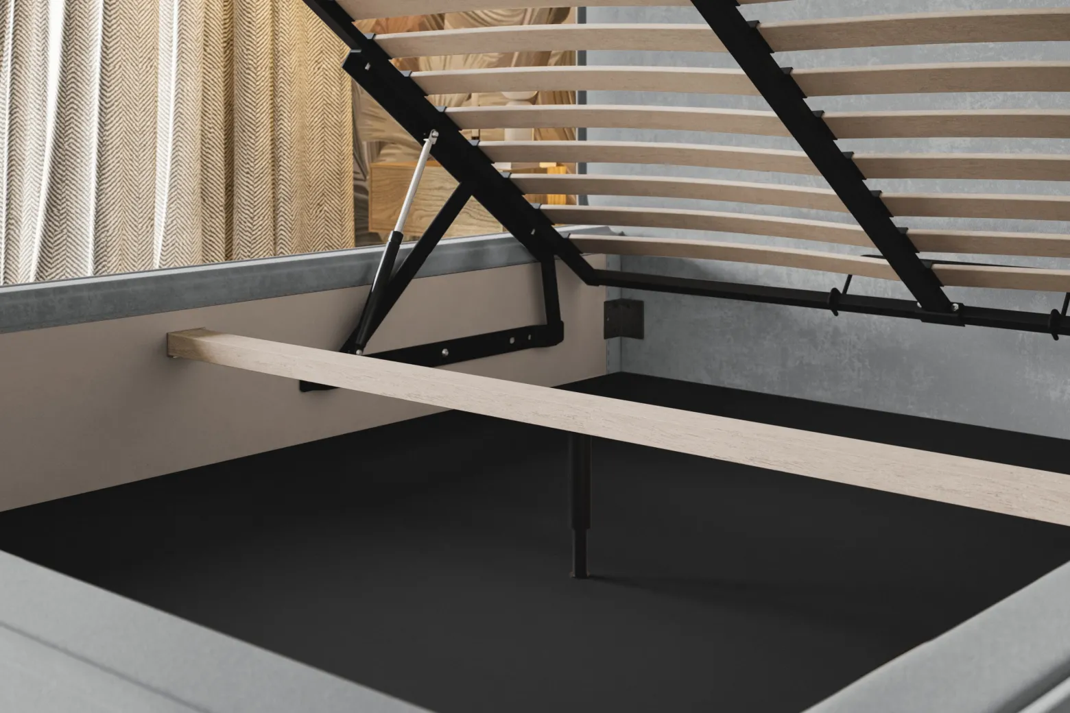 Łóżko tapicerowane Milano Slim 90x200 ze stelażem metalowym