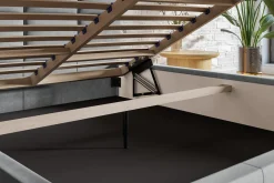 Łóżko tapicerowane Rimini Slim 90x200 ze stelażem drewnianym