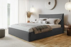 Łóżko tapicerowane Rimini Slim 90x200 ze stelażem drewnianym
