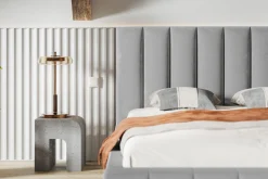 Łóżko tapicerowane SAPPORO 90x200 ze stelażem metalowym