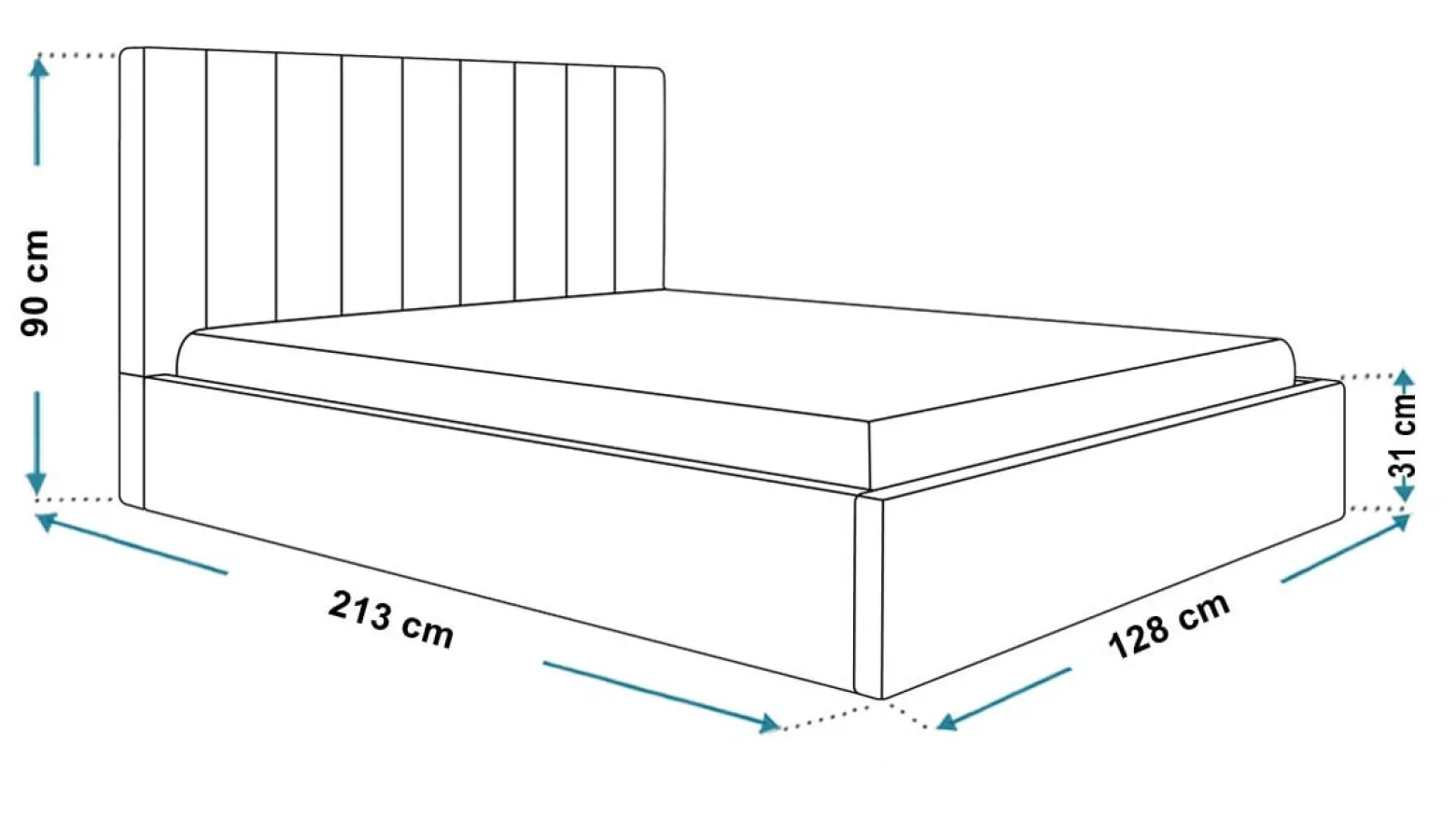 Łóżko tapicerowane SIM 9, 120x200 - Zielone