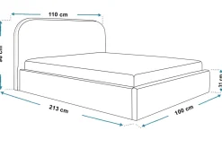 Łóżko tapicerowane Verona Slim 90x200 ze stelażem metalowym