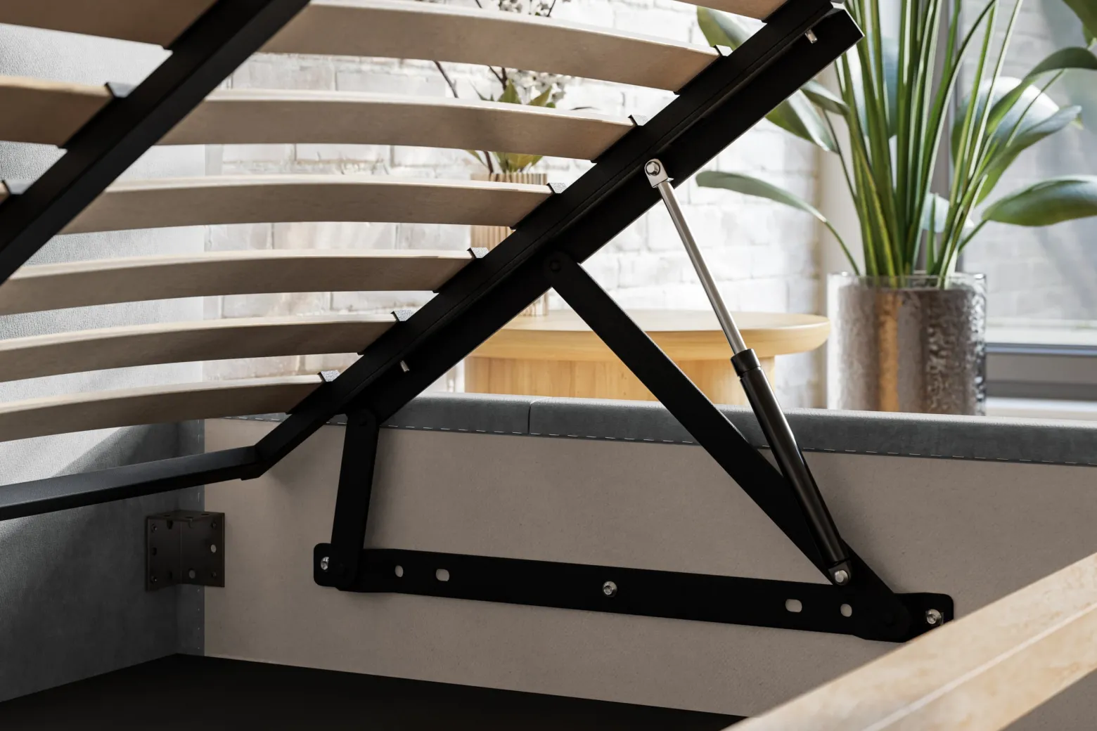 Łóżko tapicerowane Verona Slim 90x200 ze stelażem metalowym