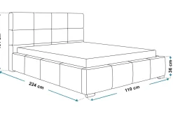 Łóżko tapicerowane 90x200 BEN 7 z pojemnikiem- butelkowa zieleń