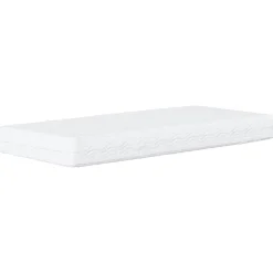 Łóżko tapicerowane z materacem szare sztuczna skóra sypialnia 90x200 cm