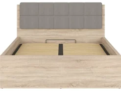 Łóżko Tetrix 140x200 ze stelażem i pojemnikiem dąb sonoma