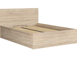 Łóżko Tetrix 140x200 ze stelażem i pojemnikiem dąb sonoma