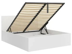 Łóżko Tritex 160x200 ze stelażem i pojemnikiem białe