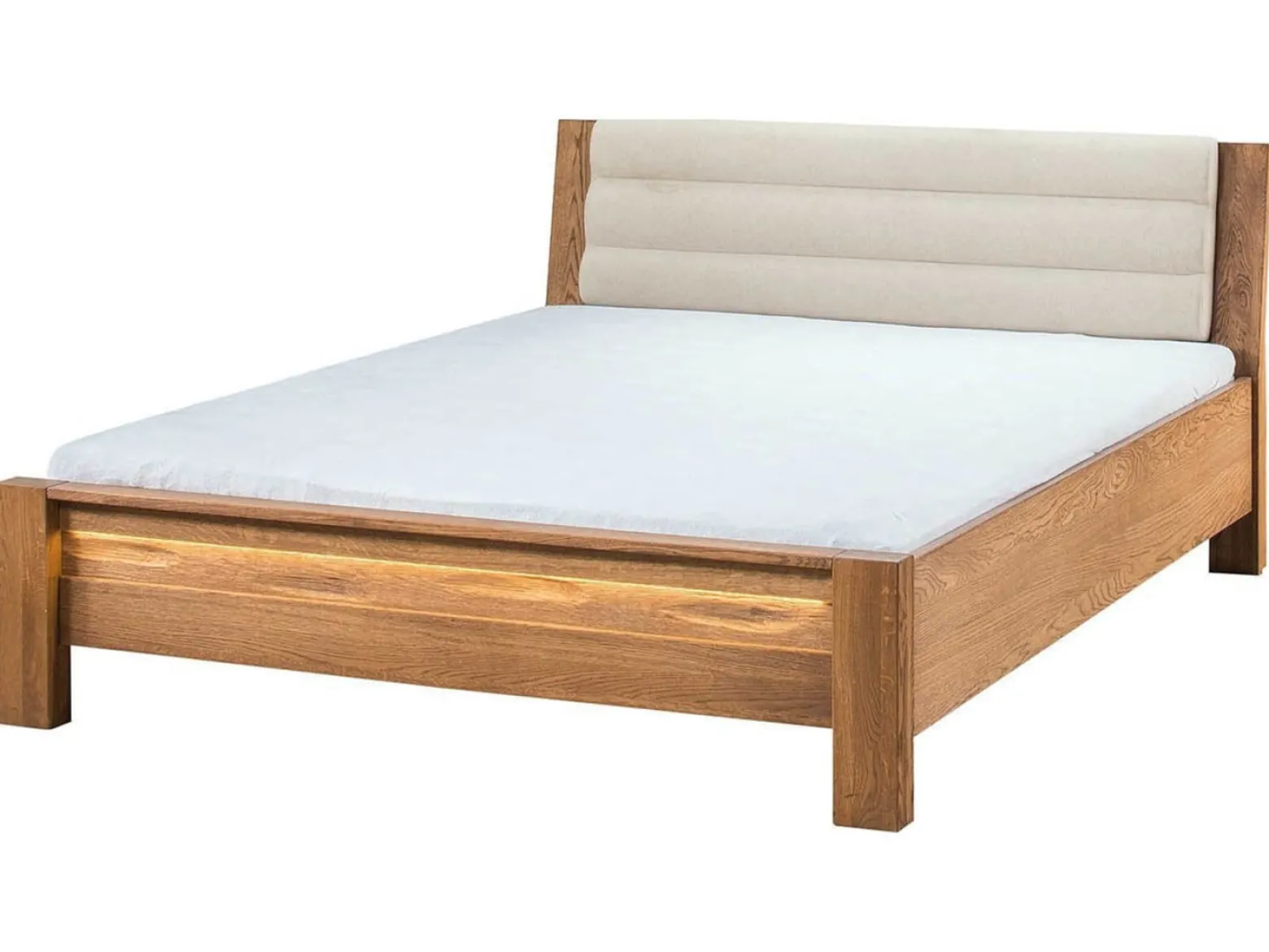 Łóżko Velvet B-76 160x200 masyw dąb rustical/nordic 101