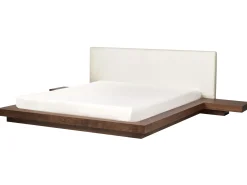 Łóżko wodne materac boucle 180x200 brązowe