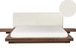 Łóżko wodne materac boucle 180x200 brązowe
