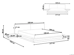 Łóżko wodne materac boucle 180x200 brązowe