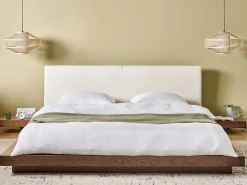 Łóżko wodne materac boucle 180x200 brązowe