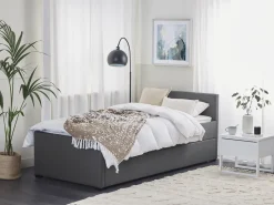 Łóżko wysuwane podwójne 90x200 ciemnoszare