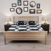 Łóżko 160x200 drewniane PORTO, kolor bielony + stelaż