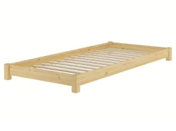 Łóżko 80x200 Futon drewniane, kolor sosna lakierowana