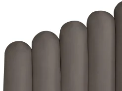 Łóżko ze skrzynią welur 180x200 beżowoszare