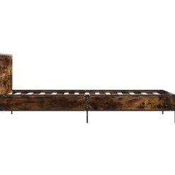 Łóżko Ze Stelażem Drewnopodobne Rama Łóżka Do Sypialni Pokoju 75x190 cm