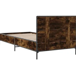 Łóżko Ze Stelażem Drewnopodobne Rama Łóżka Do Sypialni Pokoju 75x190 cm