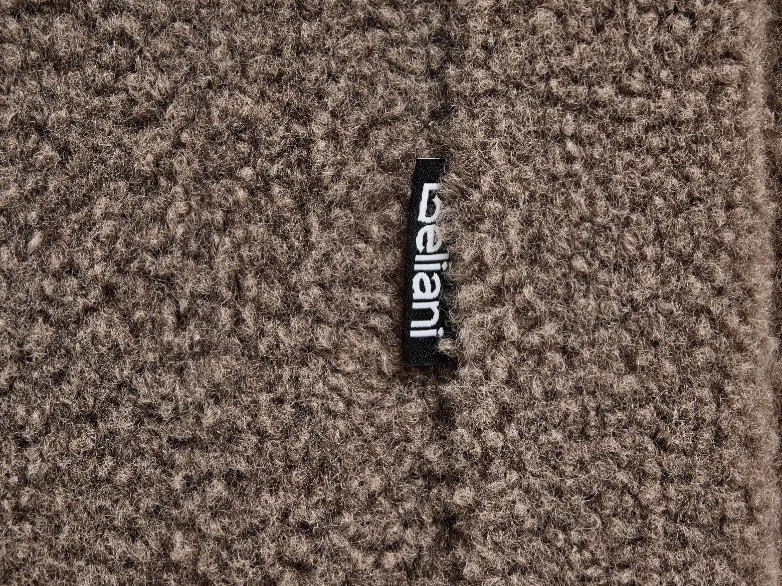 Łóżko z pojemnikiem bez zagłówka Boucle DINAN 90 x 200 cm Beżowoszary