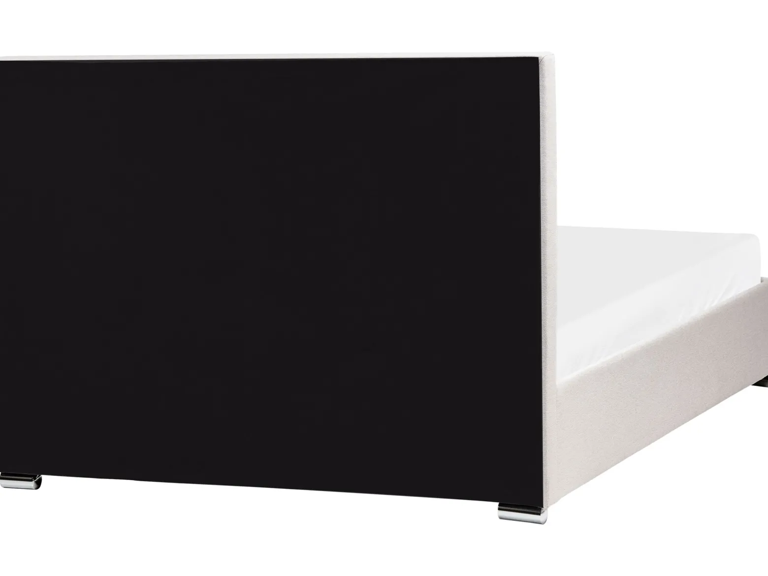 Łóżko z pojemnikiem ROUEN 140 x 200 cm Jasnobeżowy