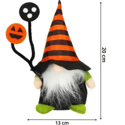 Krasnal 20cm ozdoba na Halloween skrzat świąteczny dekoracja